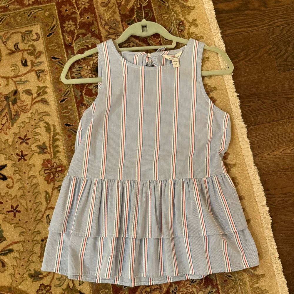 Vineyard Vines Sleeveless Crew Neck Nicholls Stripe
Peplum Top Size XXS